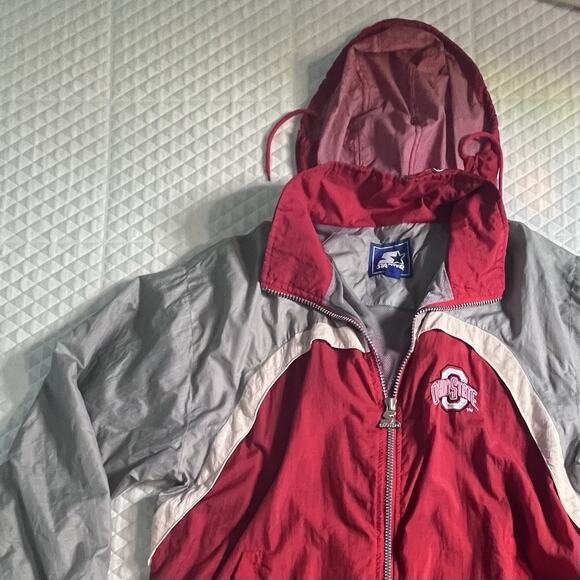 Vintage 90’s 5star Starter Ohio State University Zip-Up HoodedJacket Size Large - Picture 2 of 10